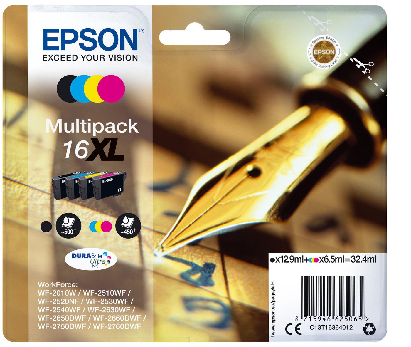 Patrone 16 XL Multipack 4er