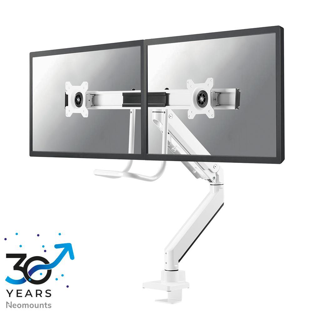 Neomounts NM-D775DXWHITE, Dual Crossbar  Monitor Arm
