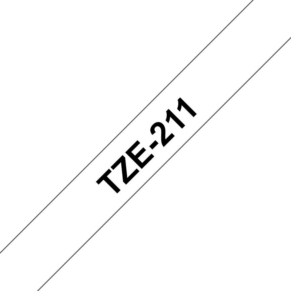 Tape Black on White 6mm