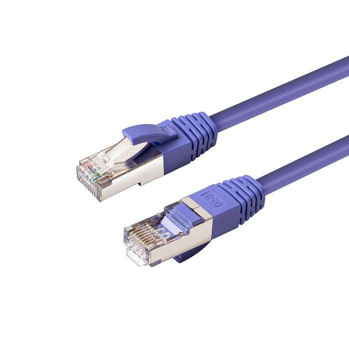 MicroConnect S/FTP CAT6 0.15m Purple LSZH PiMF (Pairs in metal foil)