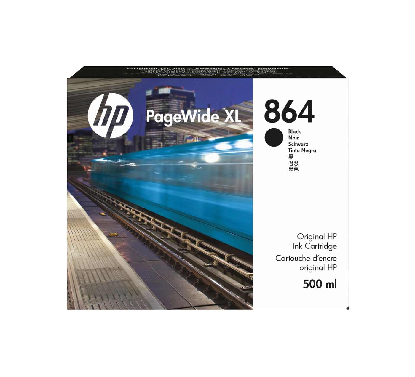 HP 864 500ML BLACK PAGEWIDE XL INK CRTG - 3ED86A