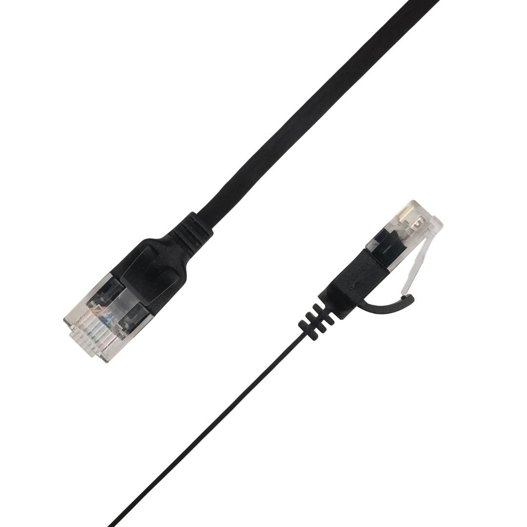 Flat U/UTP Cat6A Black 4.5m