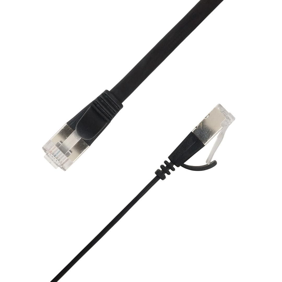 Flat U/FTP Cat6A Black 4.5m