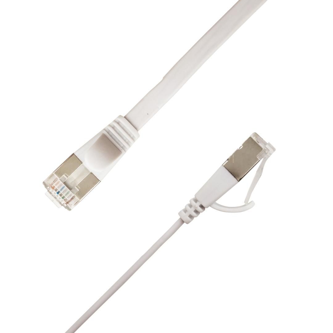 Flat U/FTP Cat6A White 7.5m