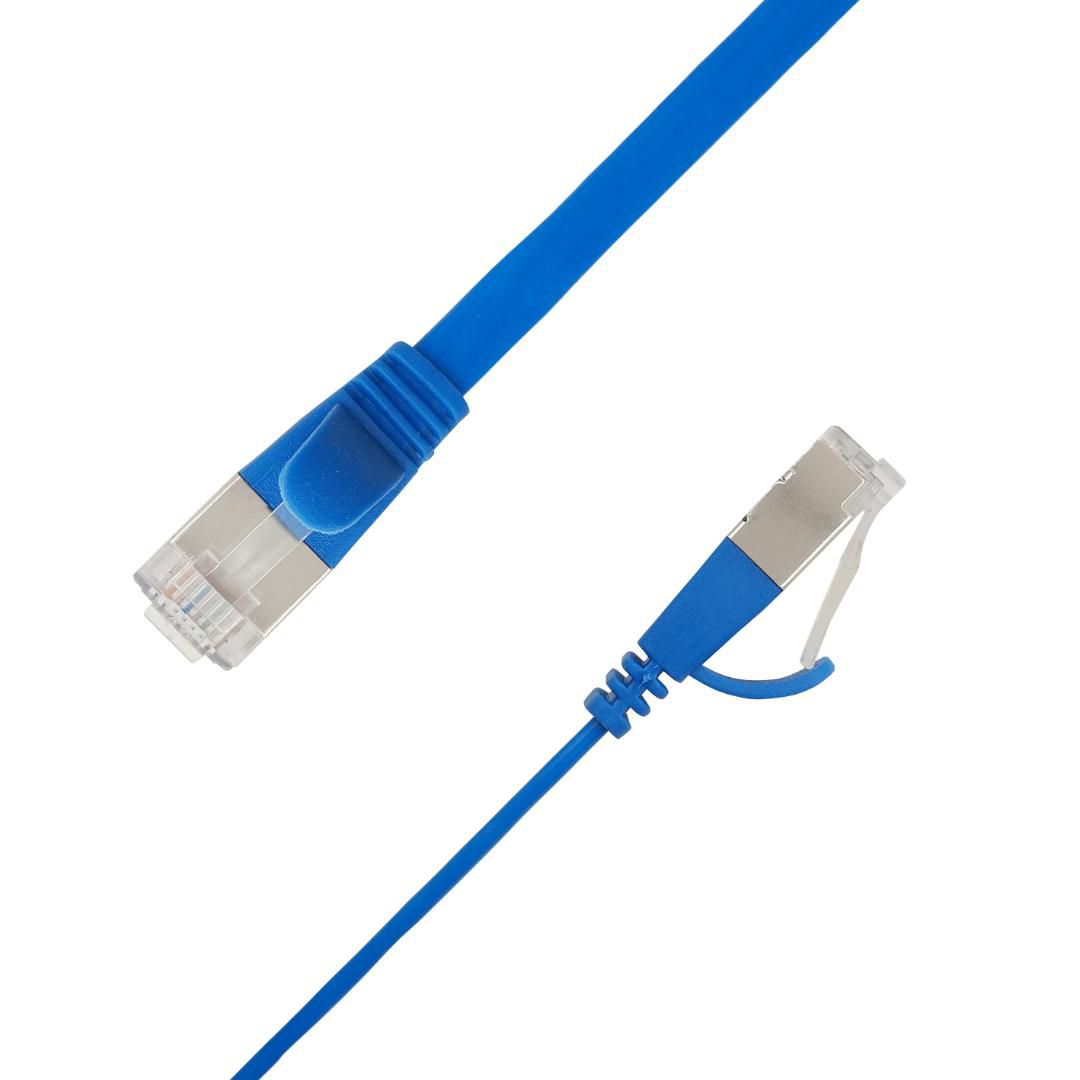 Flat U/FTP Cat6A Blue 5m AWG