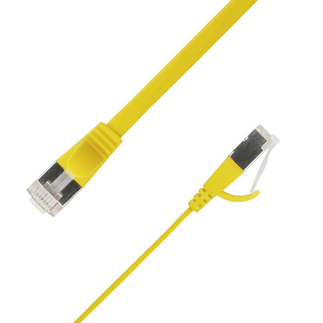 Flat U/FTP Cat6A Yellow 5m