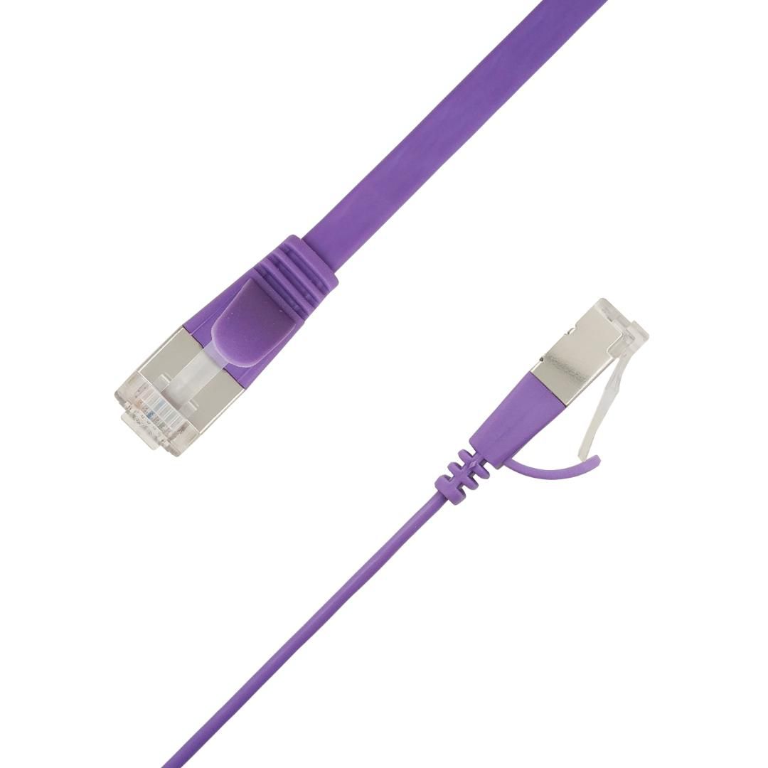 Flat U/FTP Cat6A Purple 5m