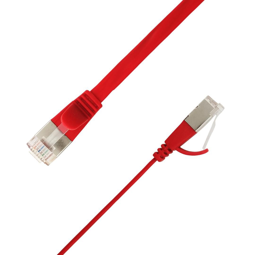 Flat U/FTP Cat6A Red 5m AWG