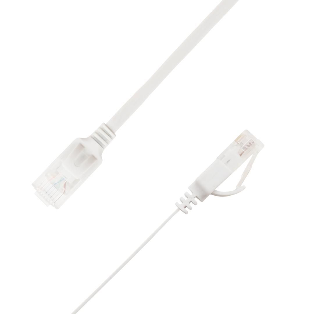 Flat U/UTP Cat6A White 4m AWG