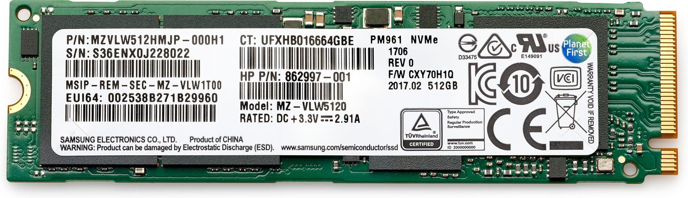 HP SSD 512GB PCIe NVME TLC