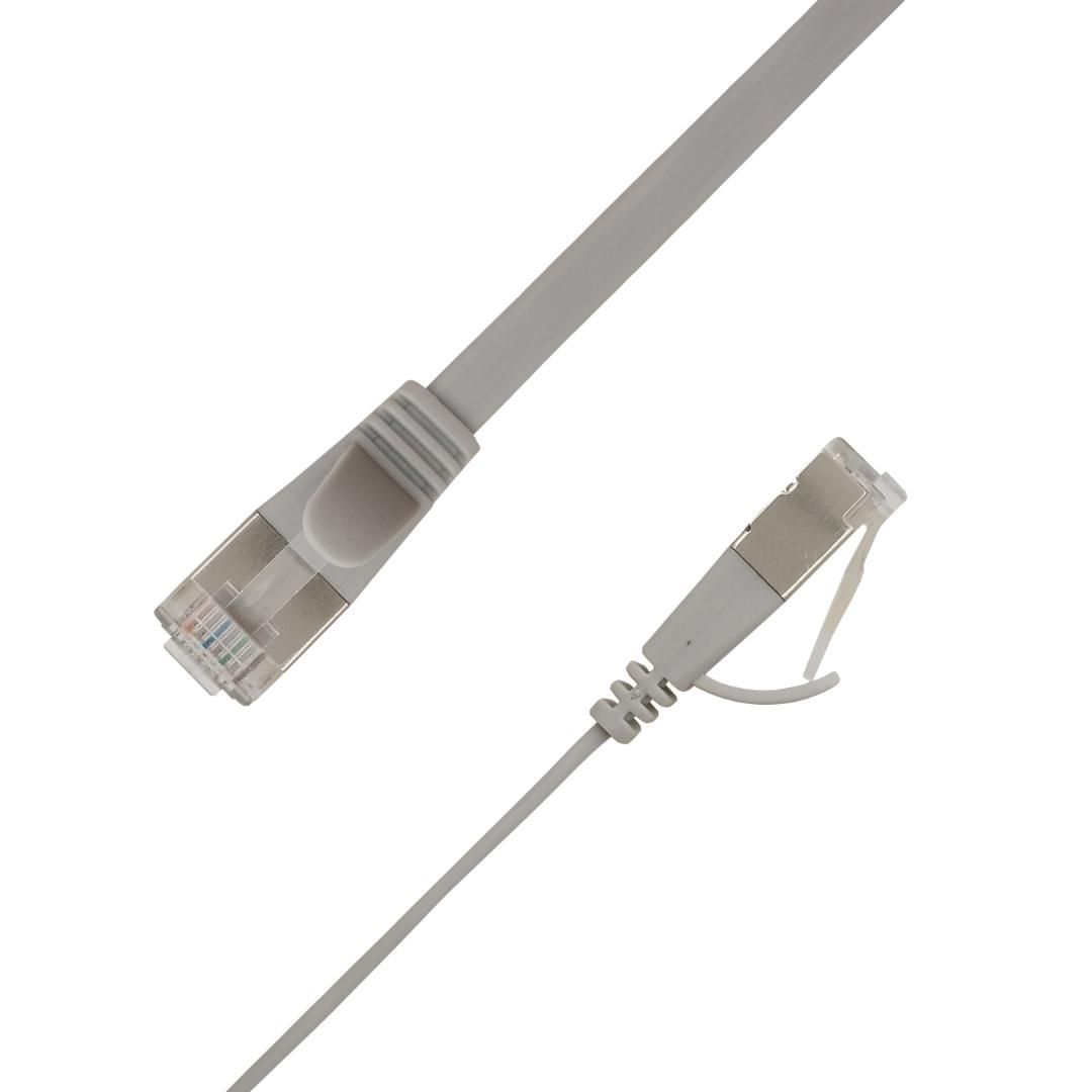 Flat U/UTP Cat6A Grey 4m AWG
