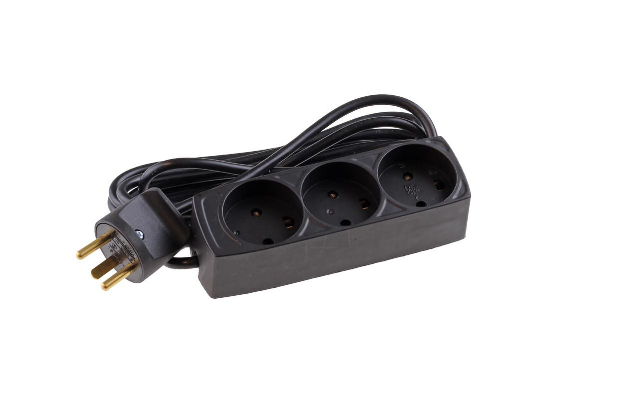 Danish power strip 3-way 1,5