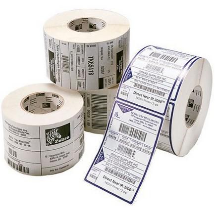ZEBRA Label, Paper, 70x30mm, Thermal Transfer, Z-PERFORM 1000T REMOVABLE, Uncoated, Removable Adhesi
