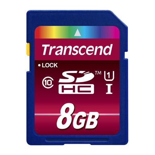 Transcend TS8GSDHC10U1 SDHC UHS-I 8GB Class 10 