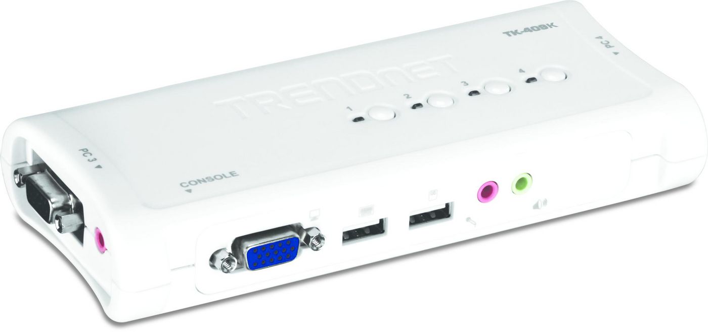 TrendNET TK-409K 4-Port USB KVM Switch Kit 
