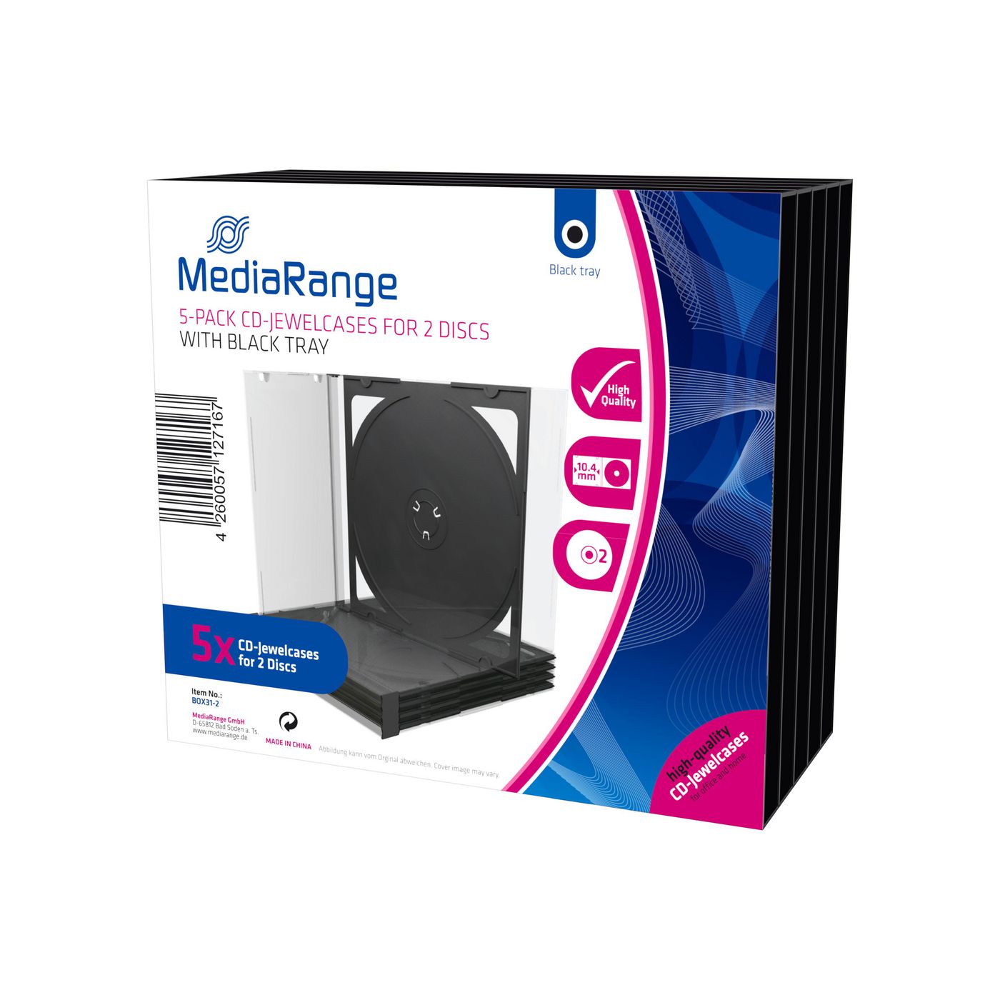 MediaRange BOX31-2 CDDVD Storage Media Case 