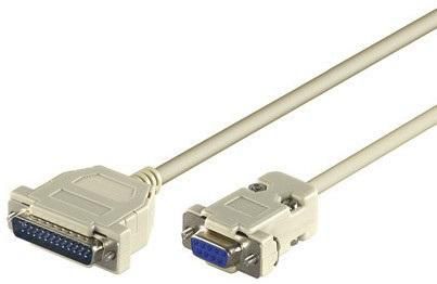 Serial Printer Cable Db9-db 25 Female - Male 1.8m