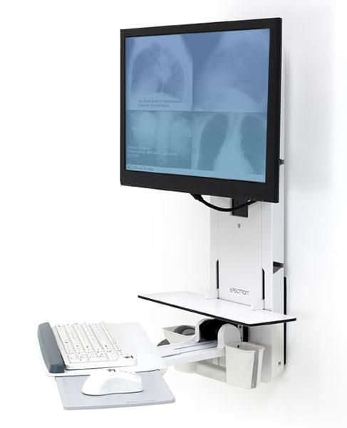 ERGOTRON StyleView Sit-Stand Vertical Lift Patient Room weiss max.24Zoll LCD VESA 75x75 100x100mm An