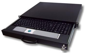 Aixcase AIX-19K1U-B Rack keyboard shelf black, 19 