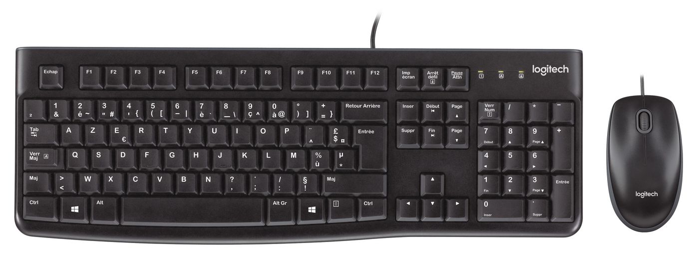 LOGITECH Desktop MK120 - Tastatur-und-Maus-Set - USB - Belgien