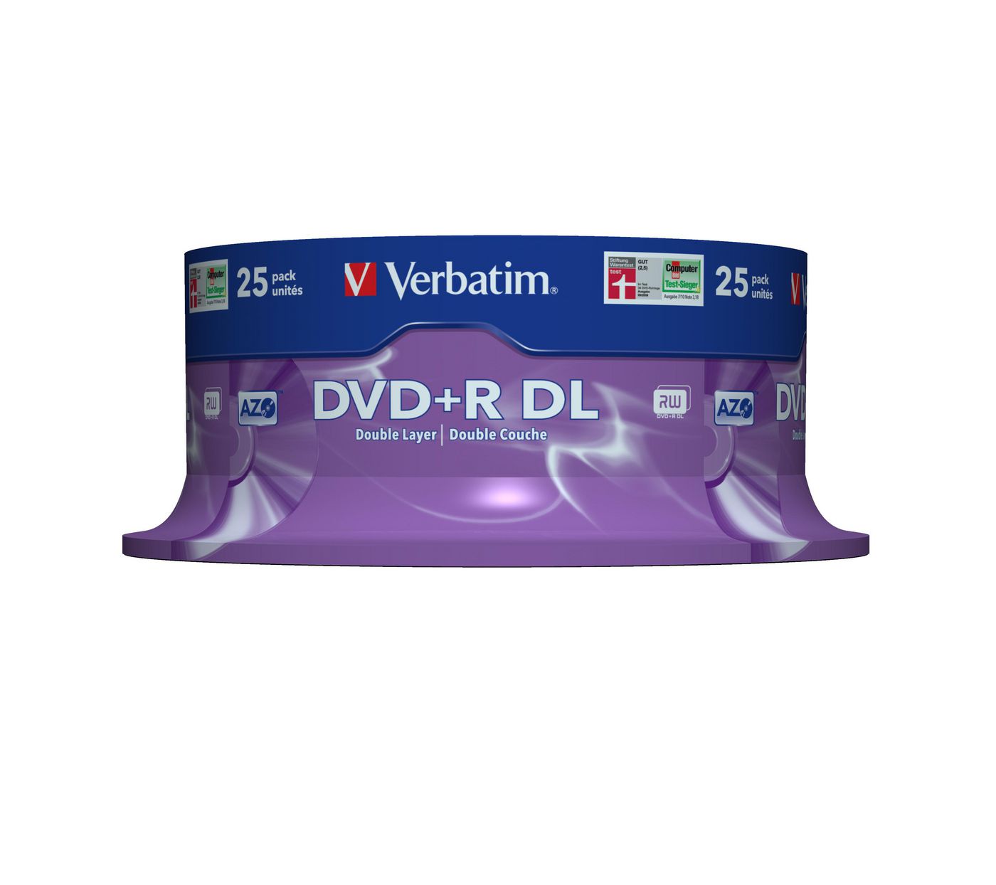 Verbatim 43757 DVD+R DL 8x Matt Silver 25pk 