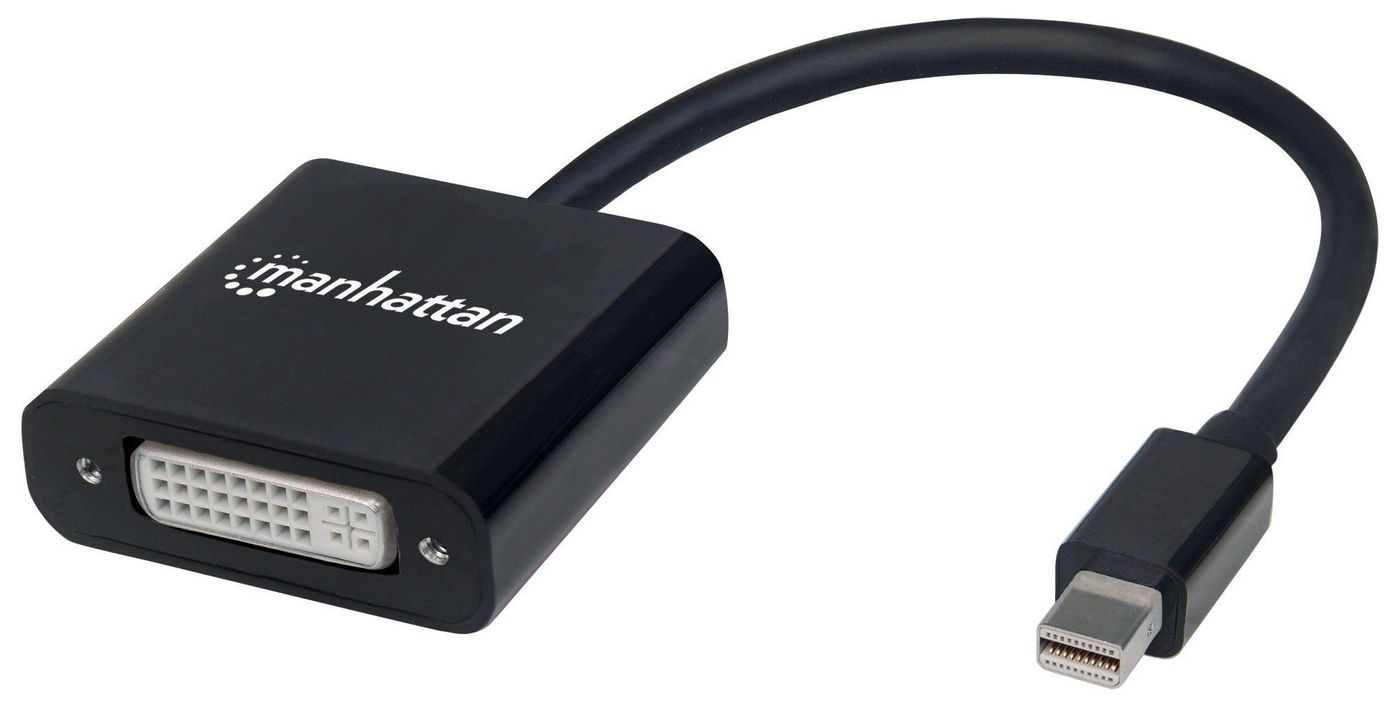 MANHATTAN Mini-DisplayPort auf DVI Adapter Aktiv Mini-DisplayPort-Stecker auf DVI-I Dual-Link-Buchse