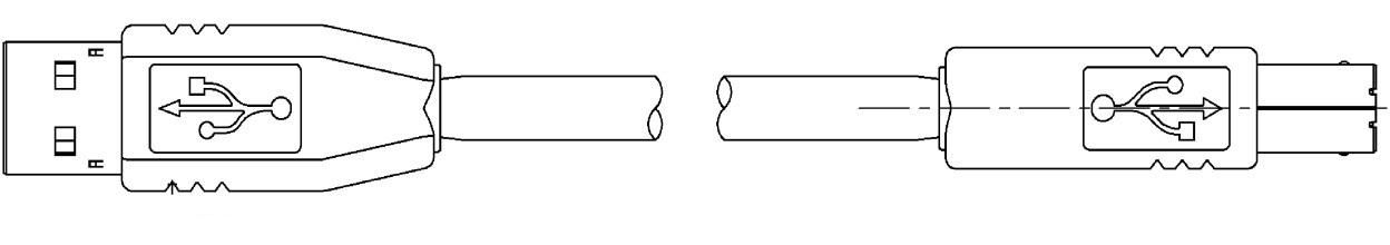 KIT USB I/F CBL 6FT A/B GRAY . - 105850-028