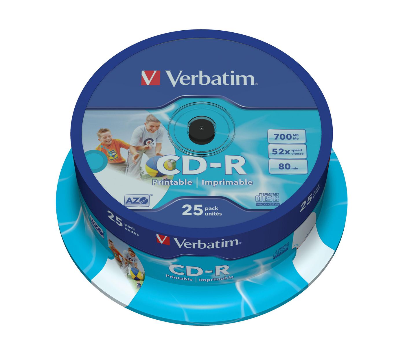 Verbatim 43439 AZO CD-R 52X 700MB Printable 
