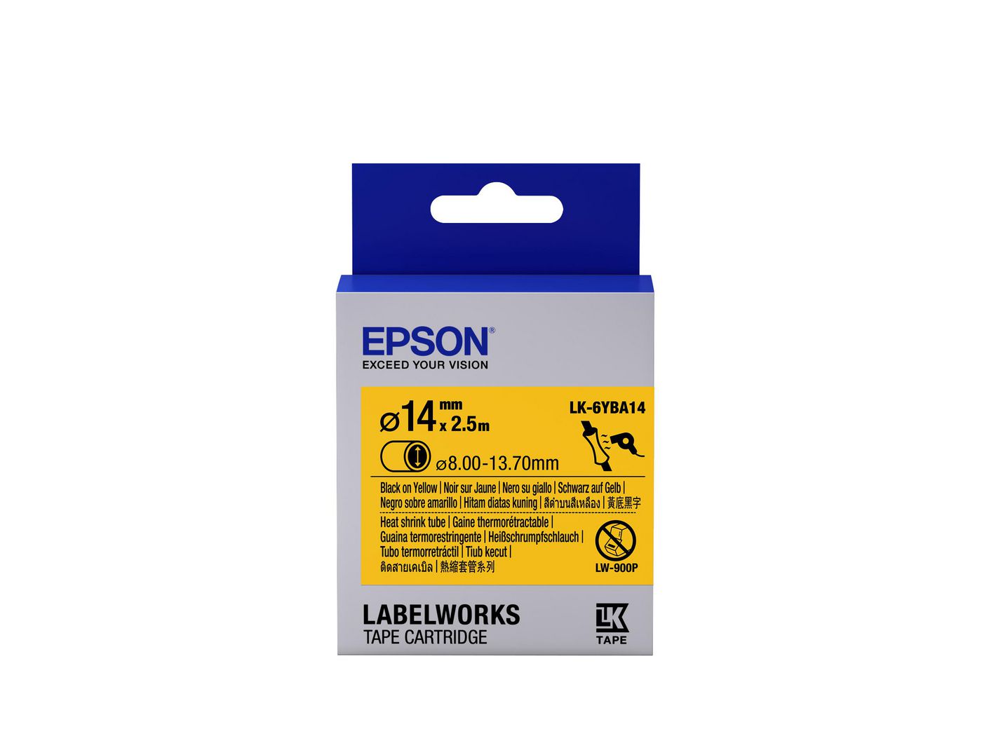 EPSON TAPE - LK6YBA14 HST BLK/