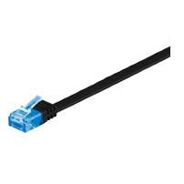 Patch Cable - CAT6a - Utp - 1m - Black - Flat Cable