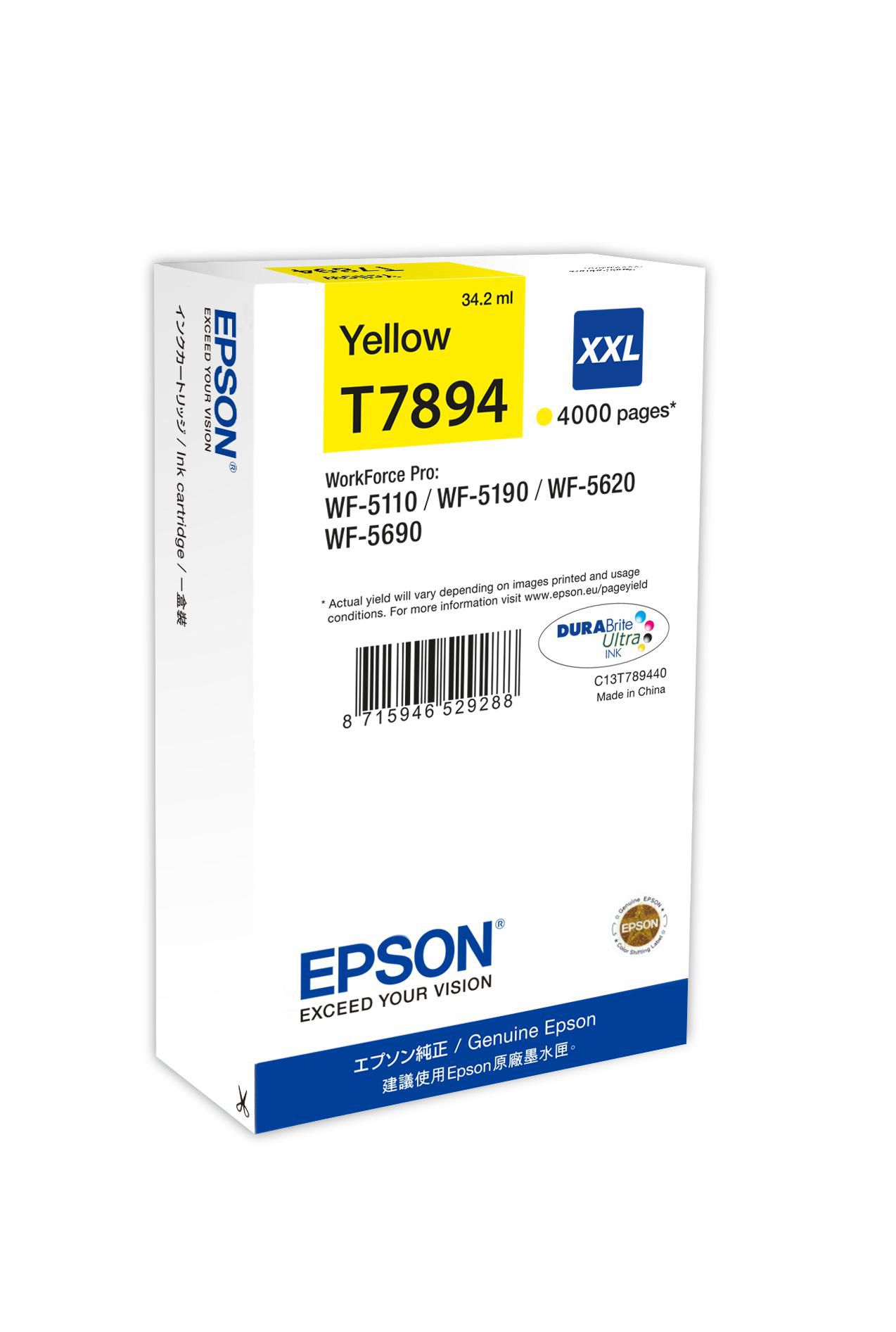 Epson C13T789440 T7894 Yellow Ink Cartridge XXL 