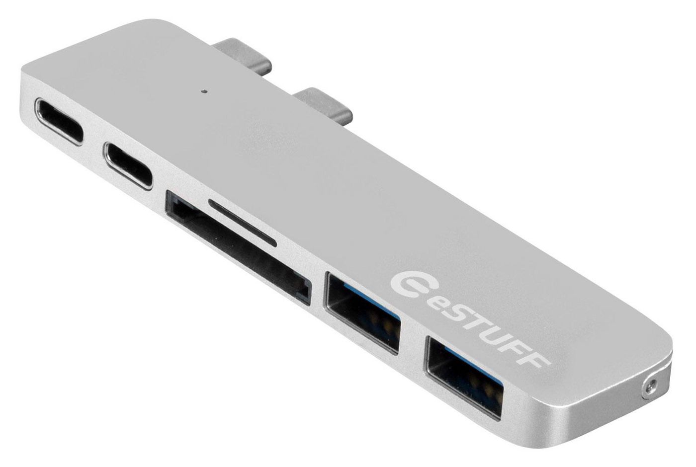eSTUFF ES84122-SILVER USB-C Slot-in Hub Pro Silver 
