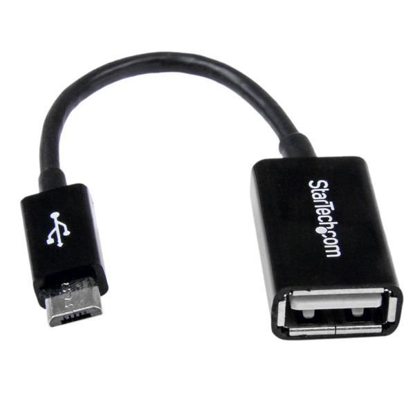 STARTECH.COM Micro USB auf USB OTG Adapter Stecker / Buchse - Micro USB USB Kabel 12cm - On The Go K