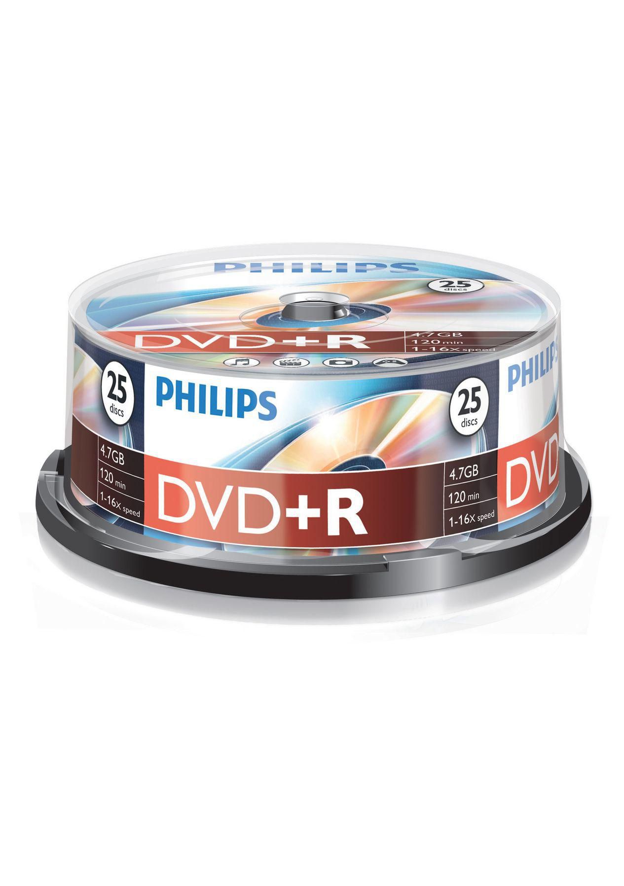 Philips DR4S6B25F00 DR4S6B25F/00 25 x DVD+R, 4.7GB120min, 16x 