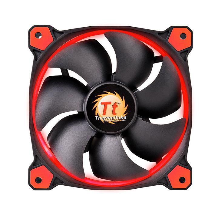 ThermalTake CL-F038-PL12RE-A RIING 12 LED RED CASE FANS 