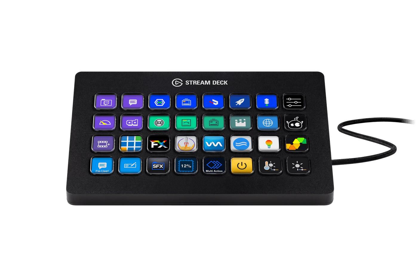Elgato Stream Deck + White, Audio Mixer, Production Console and Studio  Controller for Content Creators, Streaming, Gaming, with Customizable Touch