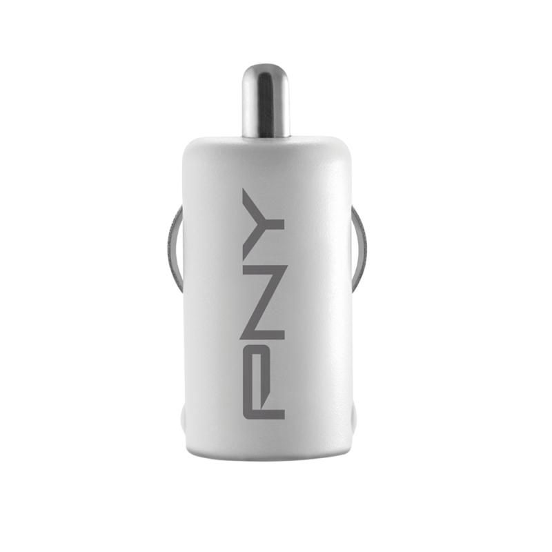 PNY P-P-DC-UF-W01-RB SINGLE USB CAR CHARGER WHITE 
