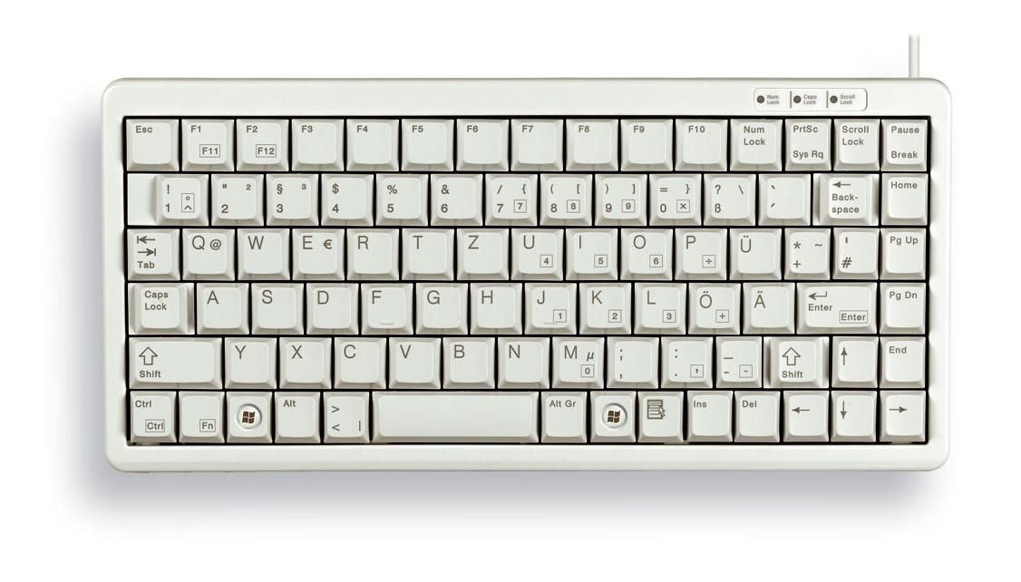 CHERRY Compact Keyboard PS/2 grey (GB)