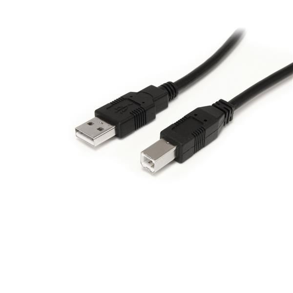 STARTECH.COM 10m Aktives USB 2.0 A auf B Kabel - USB Anschlusskabel - Stecker/Stecker - Schwarz