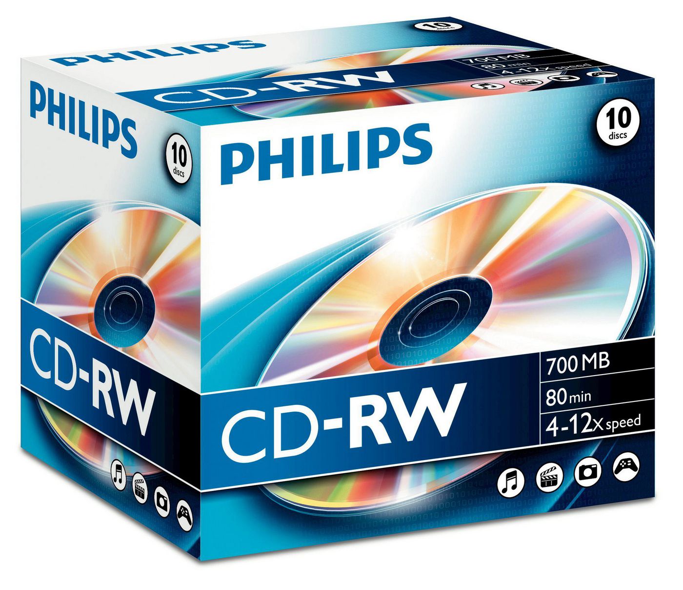 Philips CW7D2NJ1000 CW7D2NJ10/00 10 x CD-RW - 700MB  80min 