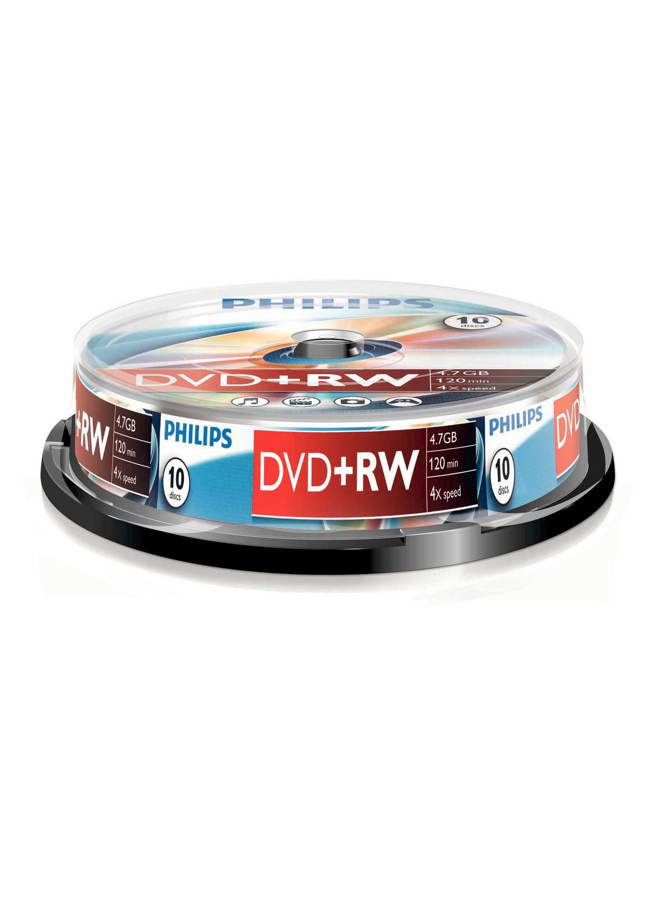 Philips DW4S4B10F10 DW4S4B10F/10 10 x DVD+RW - 4.7GB  120min 