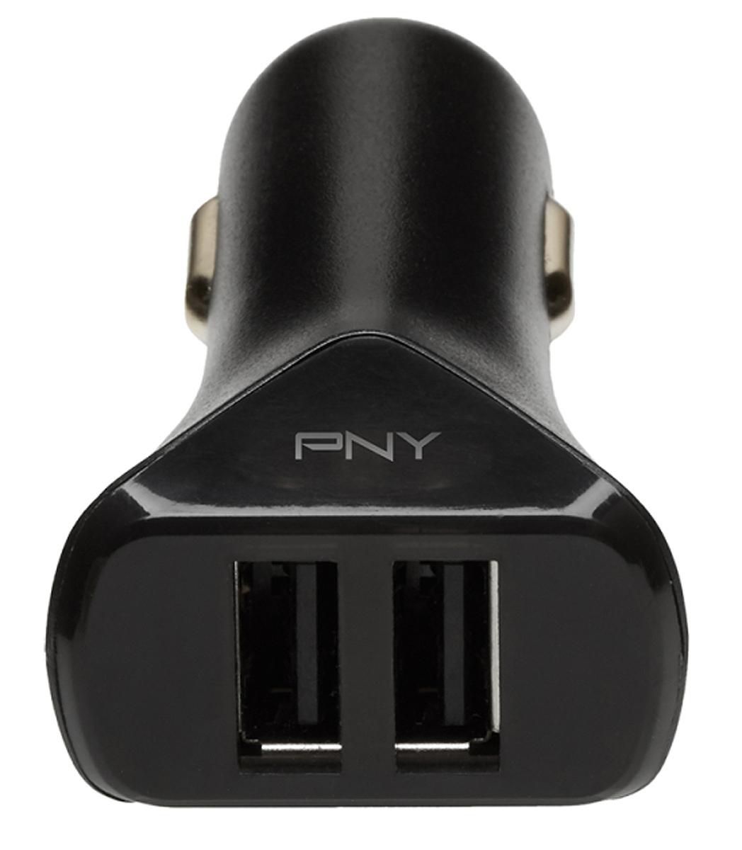 PNY P-P-DC-2UF-K01-RB DUAL USB CAR CHARGER BLACK 