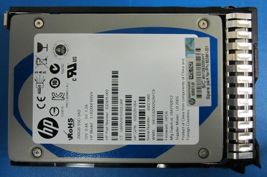 200Gb SAS 2.5 Inch