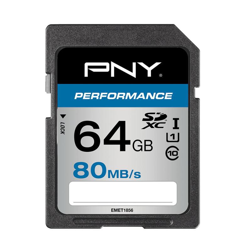 PNY SD64GPER80-EF SDXC PERFORMANCE 64GB 