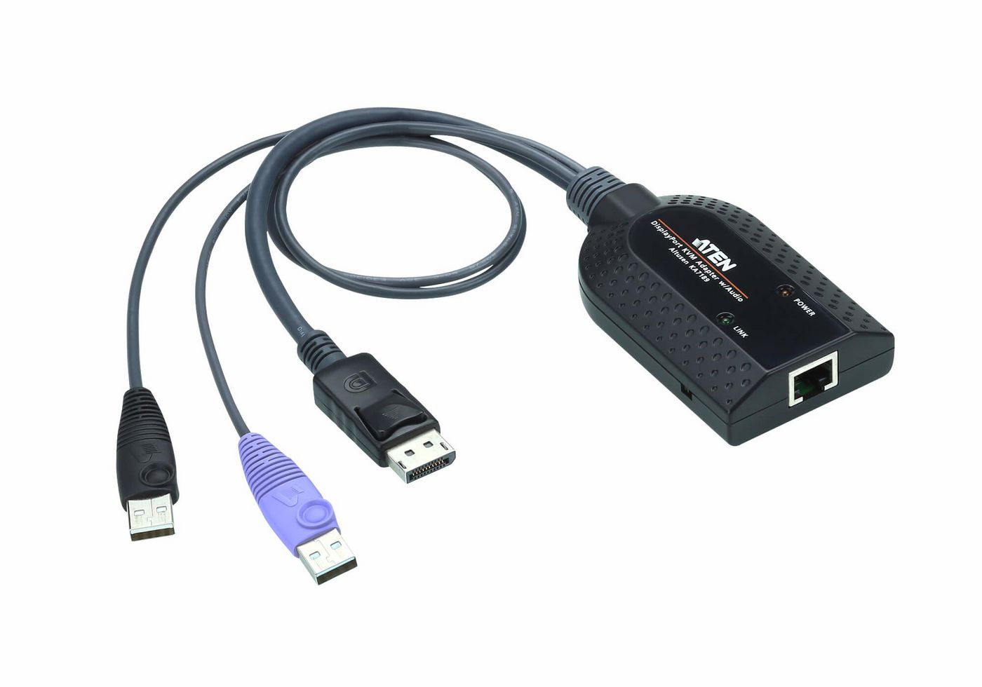 ATEN KVM-Adapterkabel USB / DisplayPort 0.25 m - The KA7189 KVM Adapter Cable connects a KVM switch