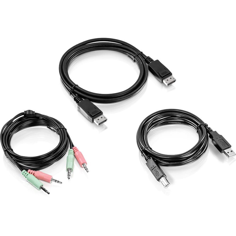 DisplayPort, USB, and Audio KVM Cable Kit 1.8m