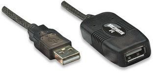 MANHATTAN USB 2.0 A-St. > A-St. Repeater 10,0m [bk]
