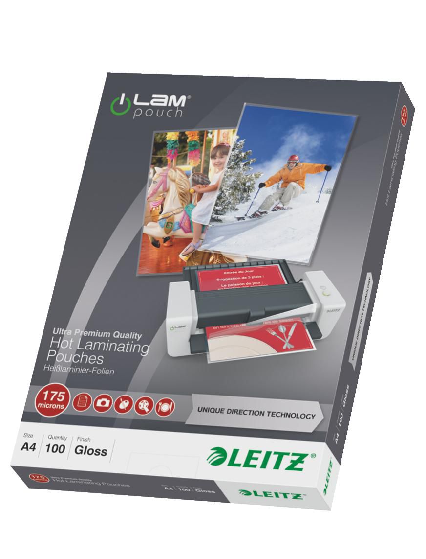 Leitz 74830000 Lamination pouch A4 UDT 175mic 