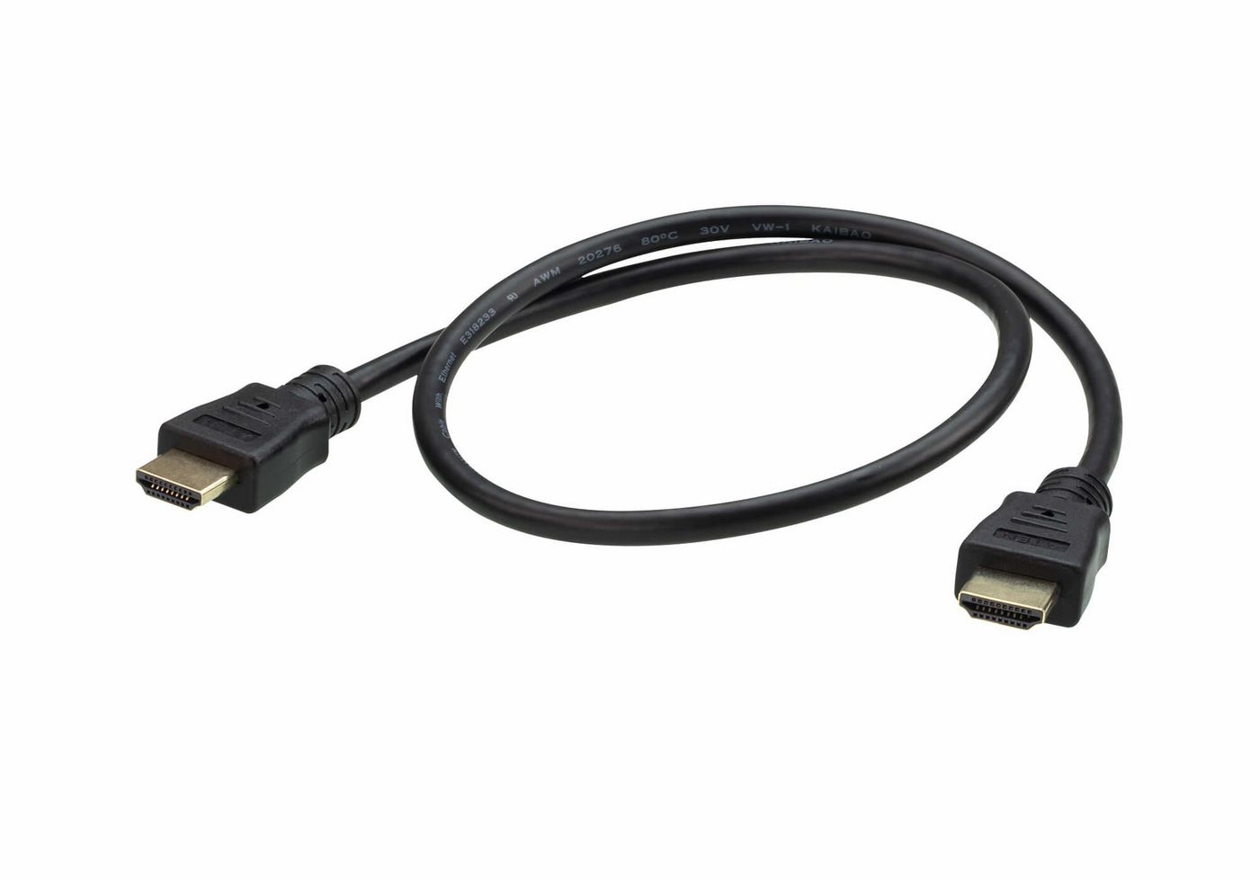 ATEN 2L-7DA6H - HDMI mit Ethernetkabel - HDMI (M) bis HDMI (M) - 60 cm - Schwarz - 4K