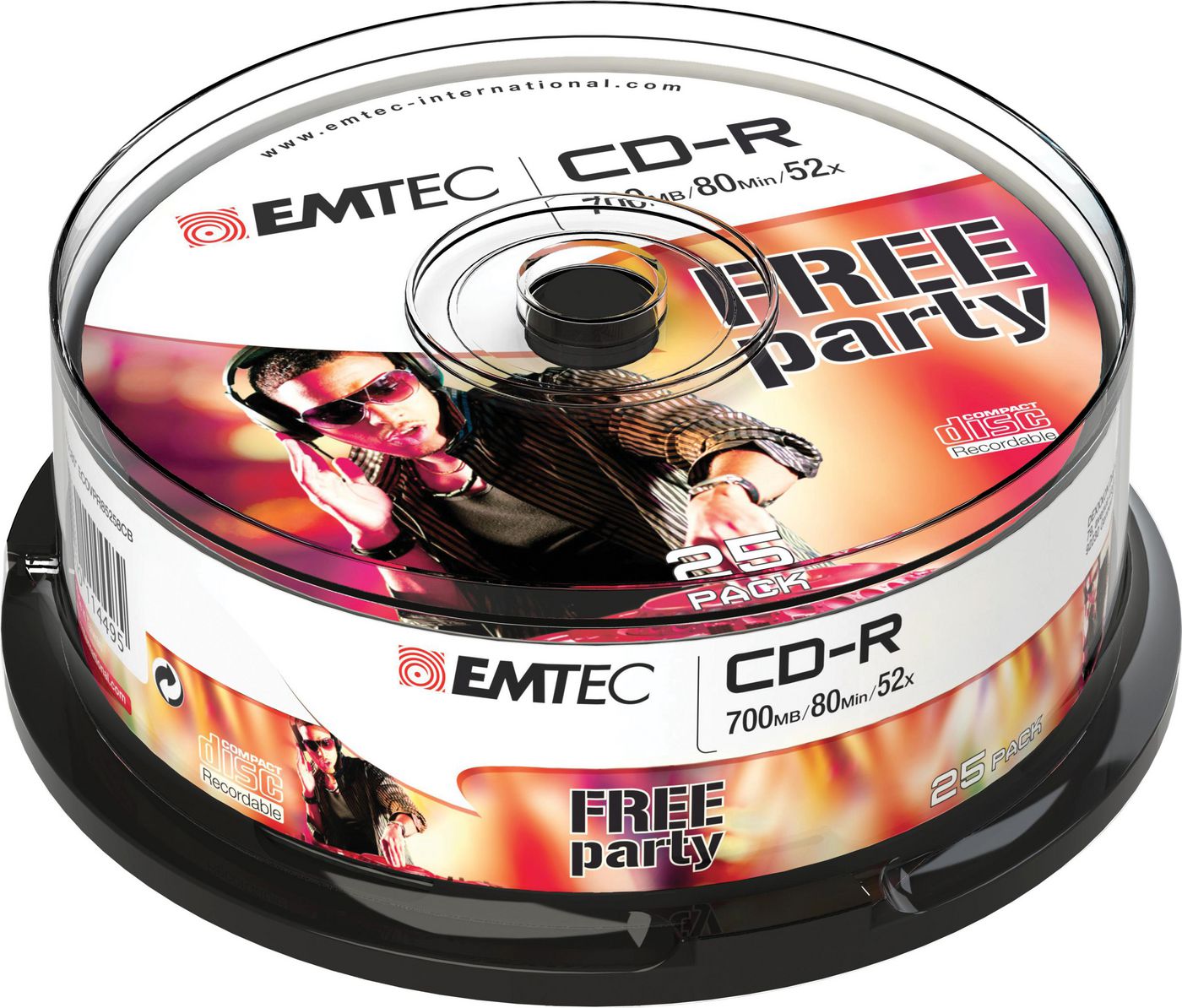 Emtec ECOC802552CB CD vergine CD-R 700 MB 52x 25 pz (Emtec CD-R 700MB 25pcs 52x Cake Clas)